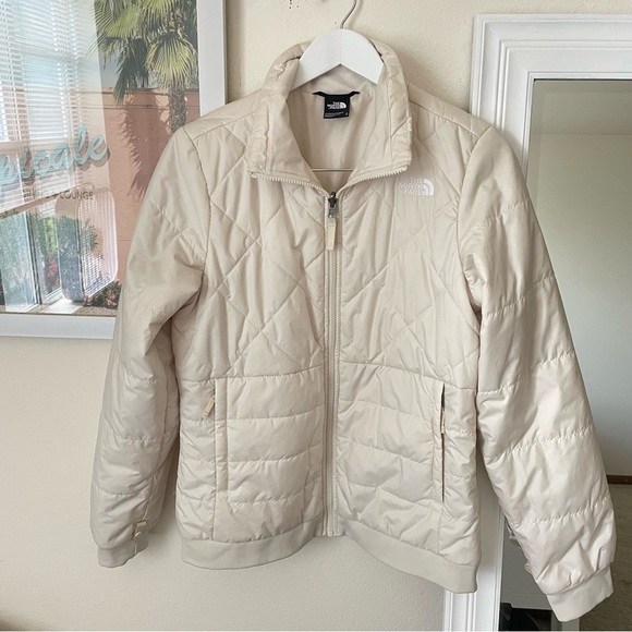 The North Face Monarch Quilted Puffer Jacket in Cream Women’s Medium - Picture 2 of 11
